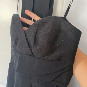 Black BCBG dress strapless with large ribbon to tie a bow